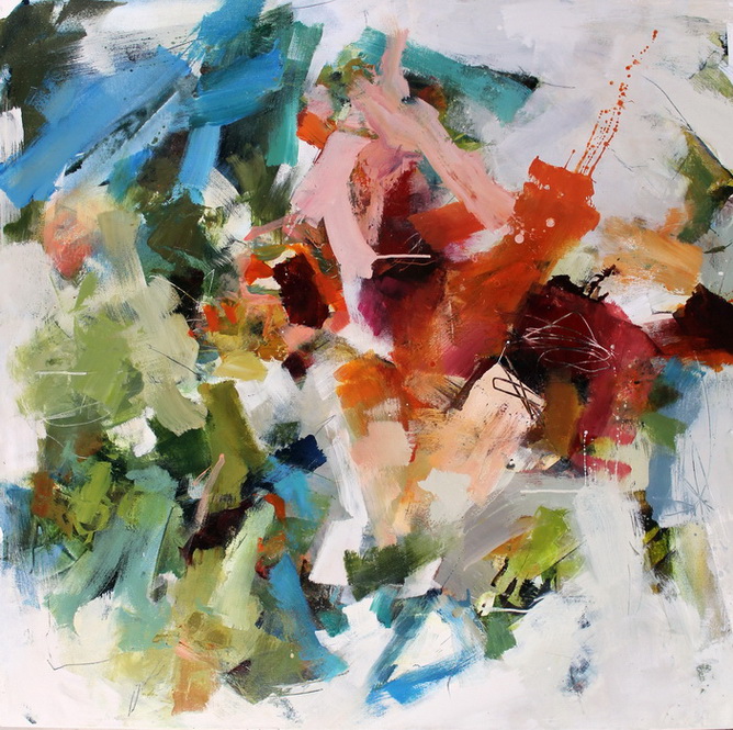 Knee-jerk Lip Service  -  abstract painting by Conn Ryder