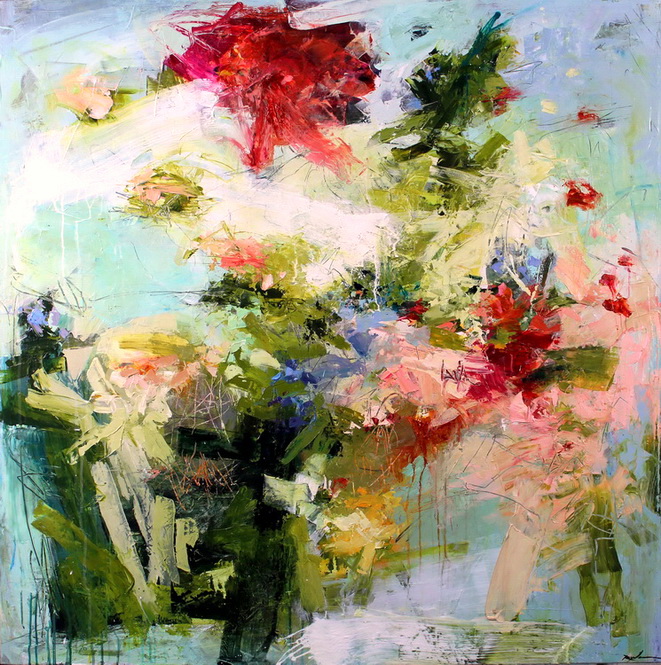 Pistil-Whipped #1 - abstract painting by Conn Ryder