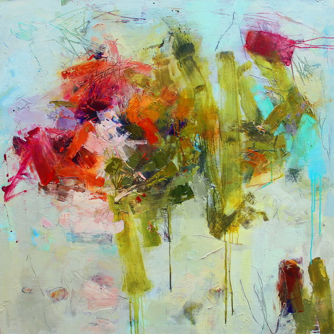Pistil-Whipped #10 - abstract painting by Conn Ryder