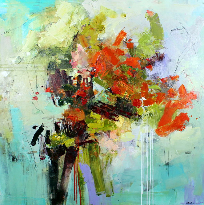 Pistil-Whipped #12 - abstract painting by Conn Ryder