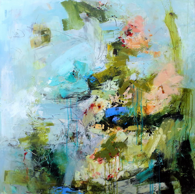 Pistil-Whipped #4 - abstract painting by Conn Ryder