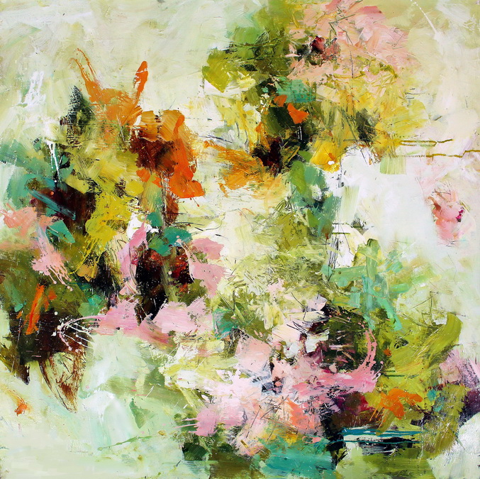 Pistil-Whipped #5 - abstract painting by Conn Ryder
