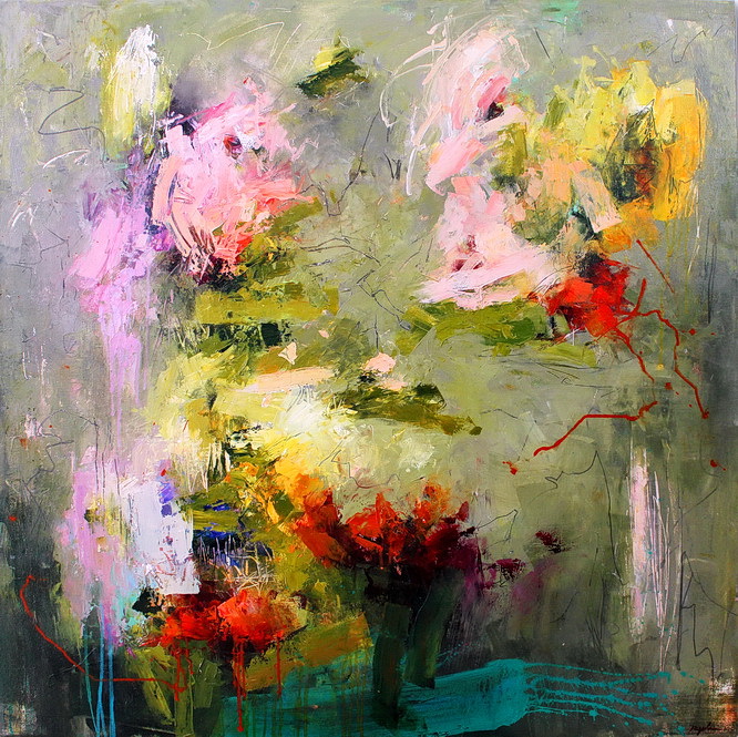 Pistil-Whipped #6 - abstract painting by Conn Ryder