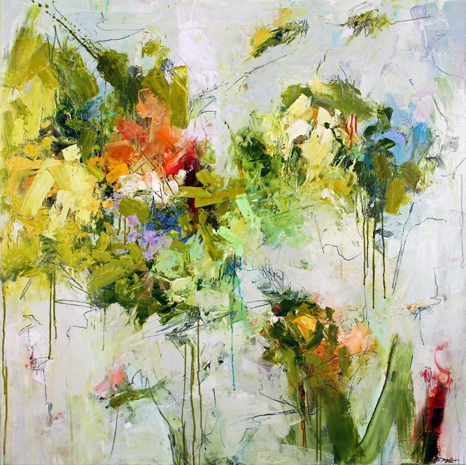 Pistil-Whipped #7 - abstract painting by Conn Ryder