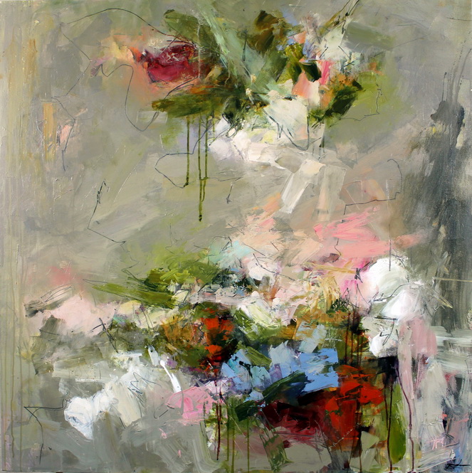 Pistil-Whipped #8 - abstract painting by Conn Ryder